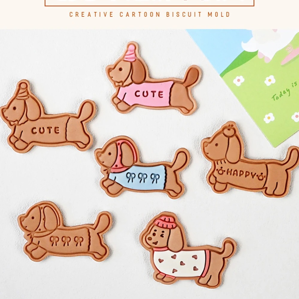 Kitchen Appliances Baking - Cookie Mold Stamp Cartoon Sausage Dog