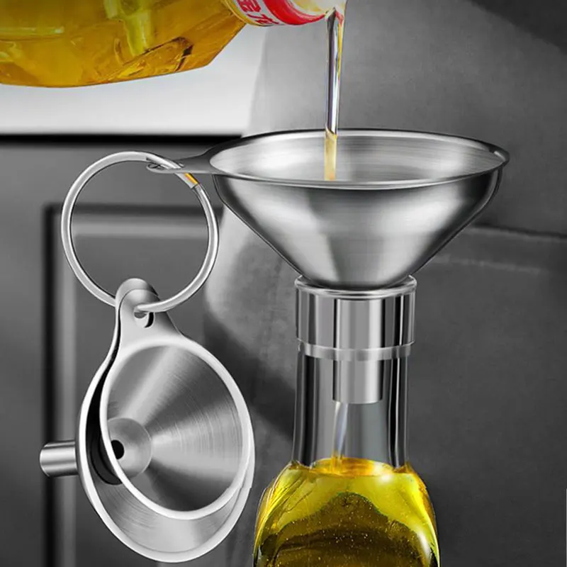 Kitchen Appliances Packages - 3Pcs Stainless Steel Kitchen Funnel Set