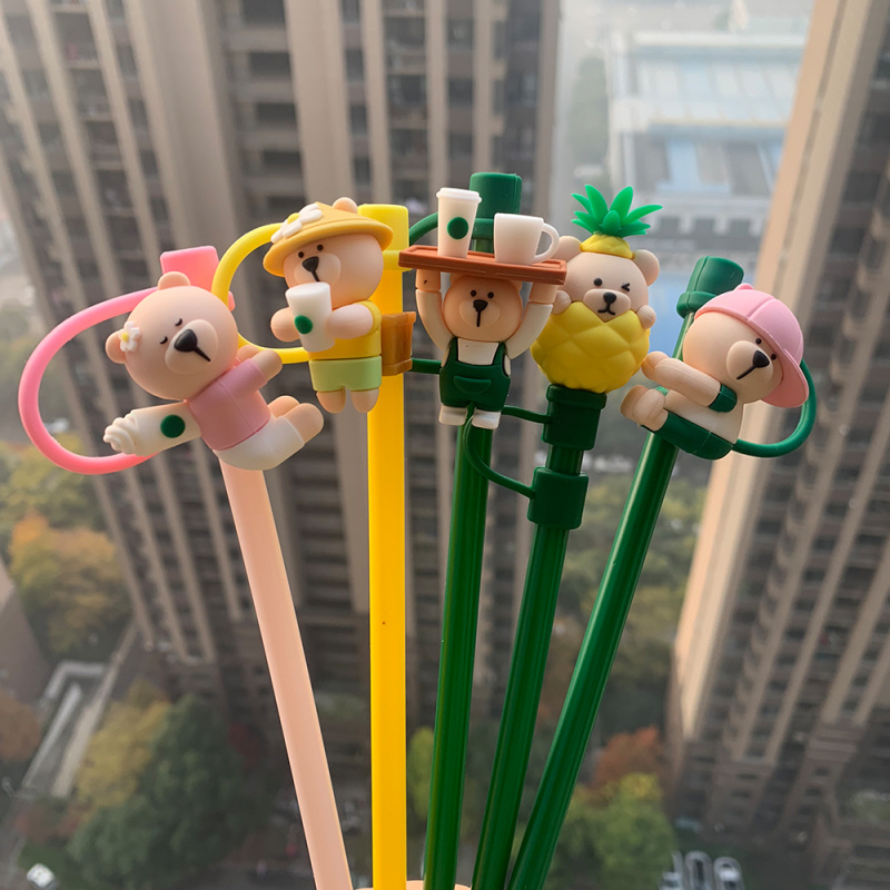 Kitchen Appliances Packages - Creative Silicone Straw Stopper Reusable Dust-proof