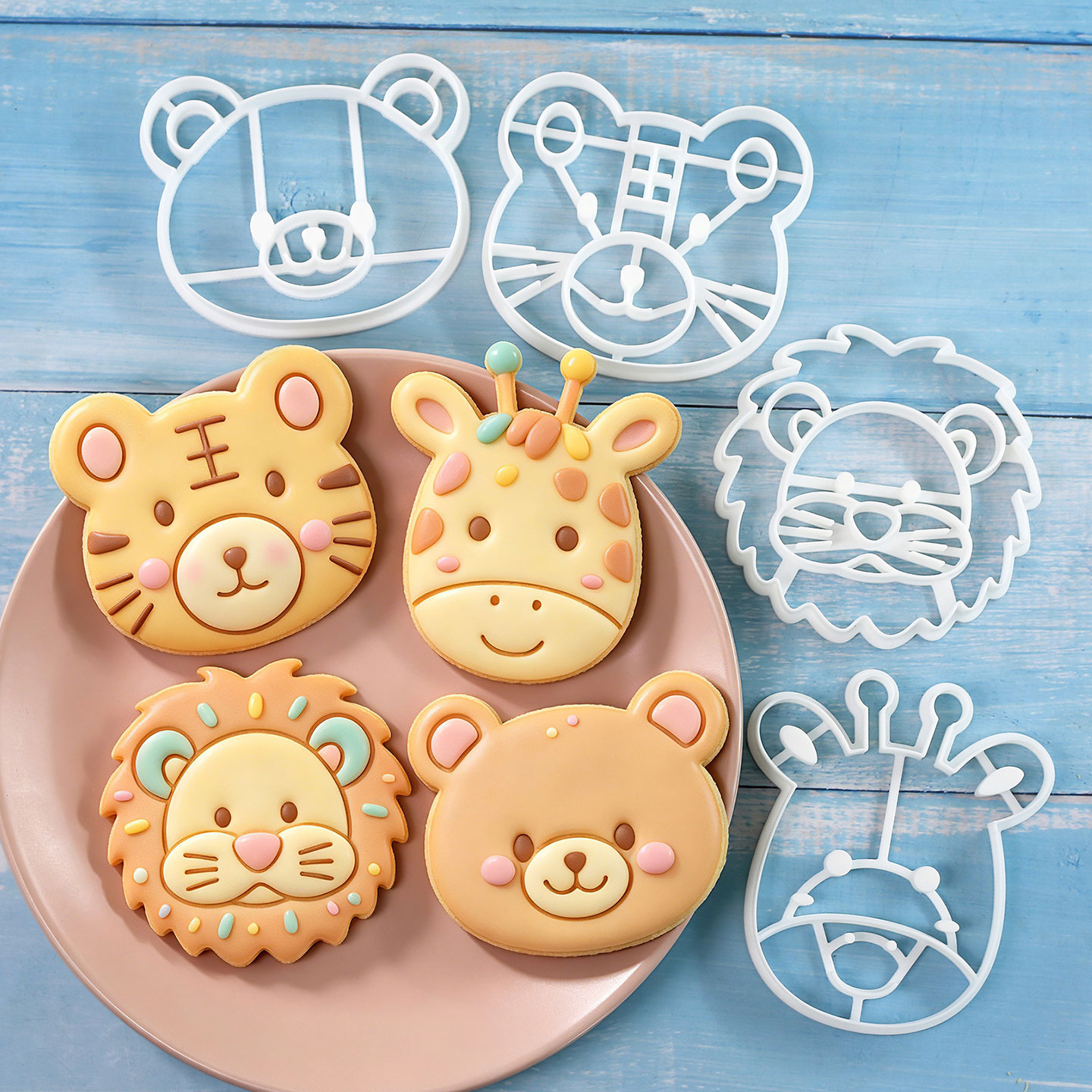 Kitchen Appliances Baking - 4 Pcs Animal Cookie Cutters Set