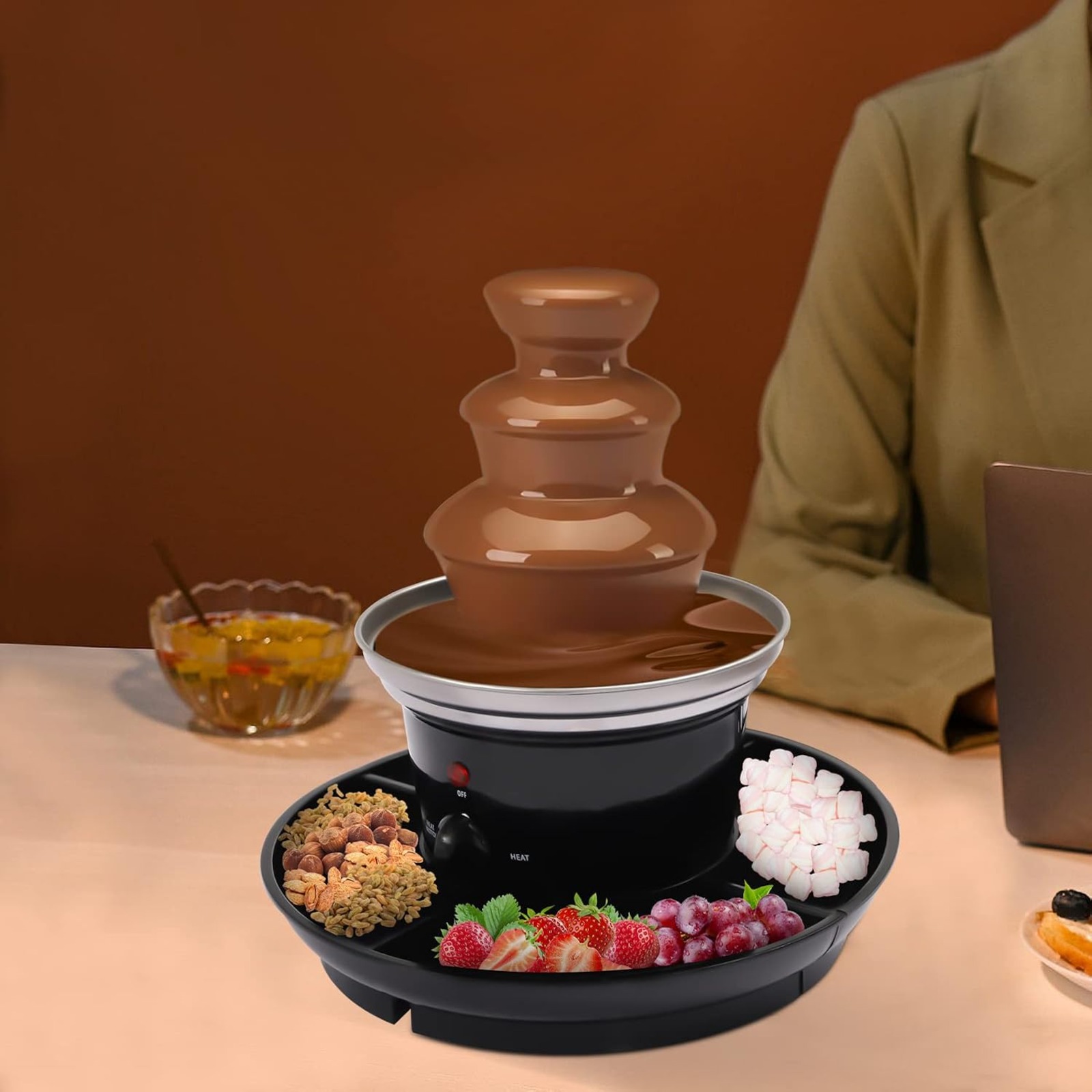 3 Tier Electric Chocolate Fond - огляд і ціна Fondue Set Electric