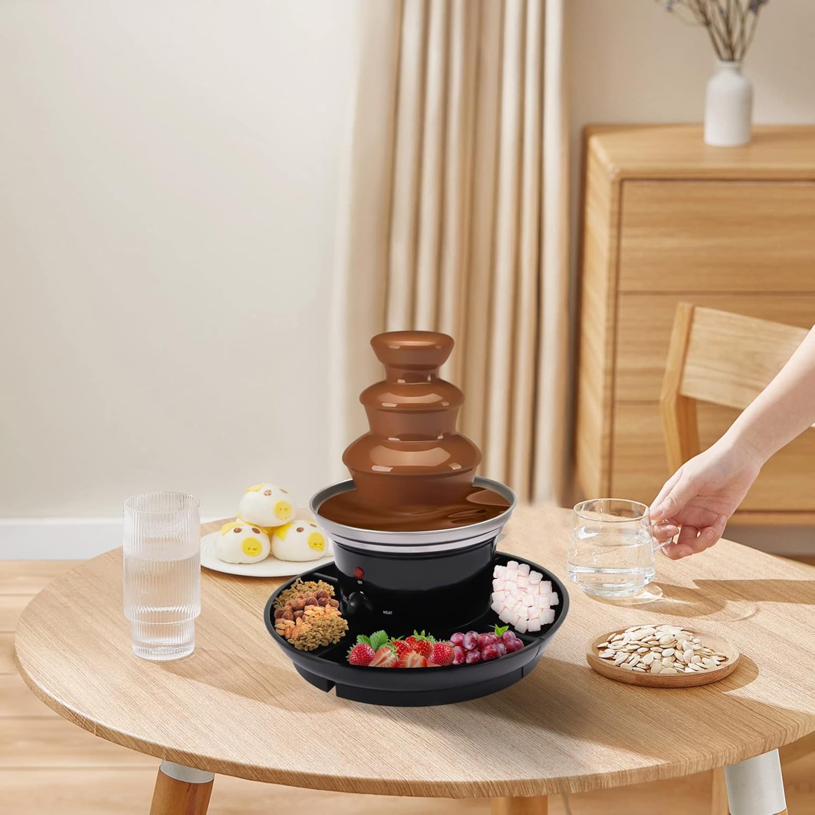 3 Tier Electric Chocolate Fond - огляд і ціна Fondue Set Electric