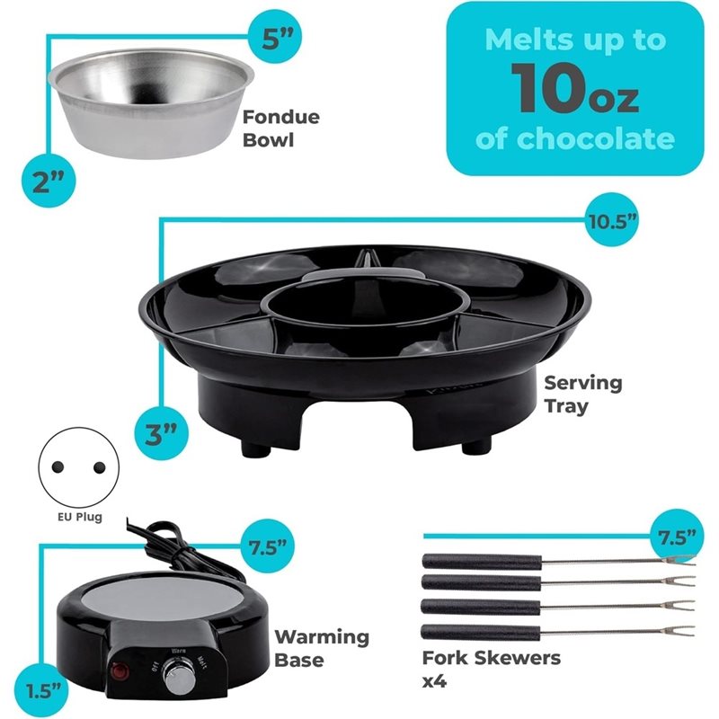Electric Fondue Pot Set with T - огляд і ціна Fondue Set Electric