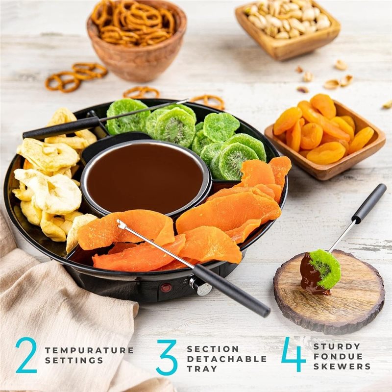 Electric Fondue Pot Set with T - огляд і ціна Fondue Set Electric