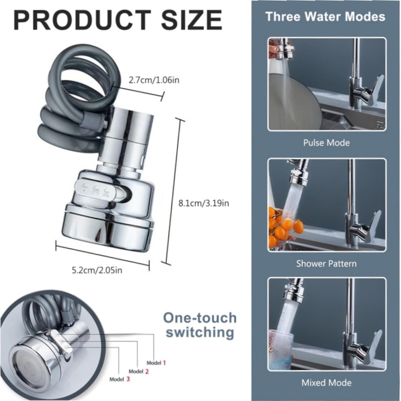New 3 Modes Sink Faucet 360 De - огляд і ціна Kitchen Appliances Gift