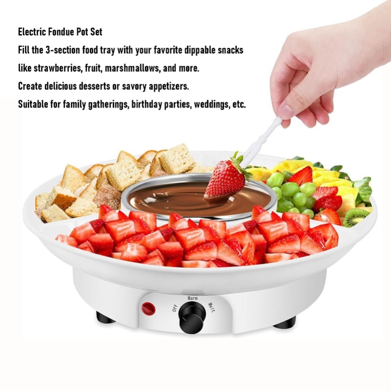 Electric Fondue Pot Set Chocol - огляд і ціна Fondue Set Electric